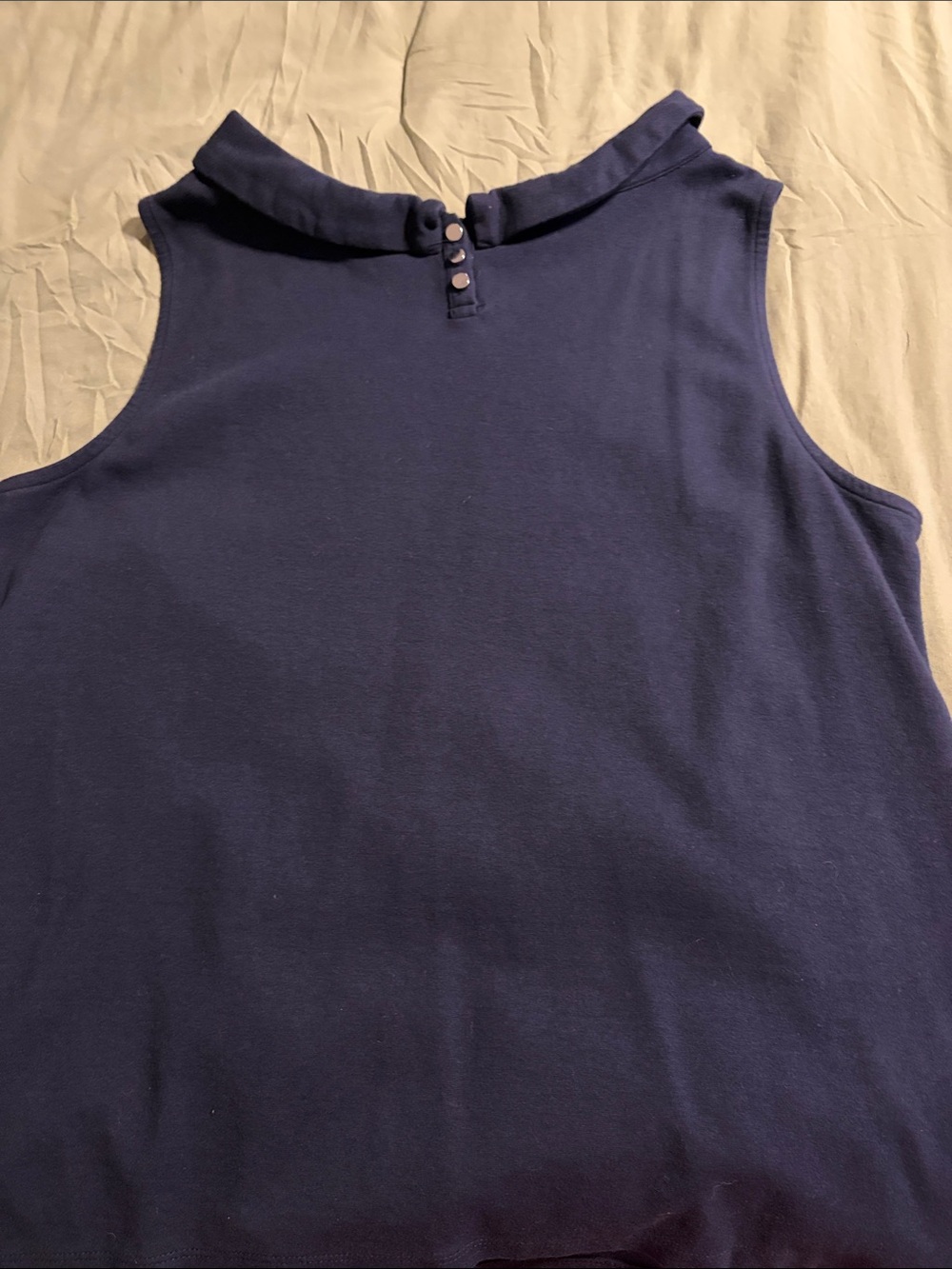 Talbots Navy Sleeveless Roll-Neck Shell - Picture 5 of 5